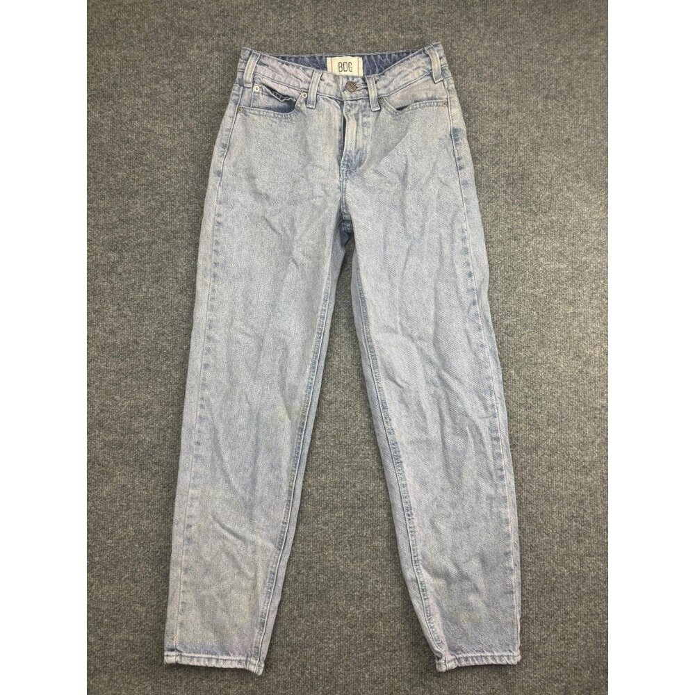 BDG‎ Jeans Womens 24 Light Wash Pegged Cowboy Tapered Leg High Rise Mom Denim